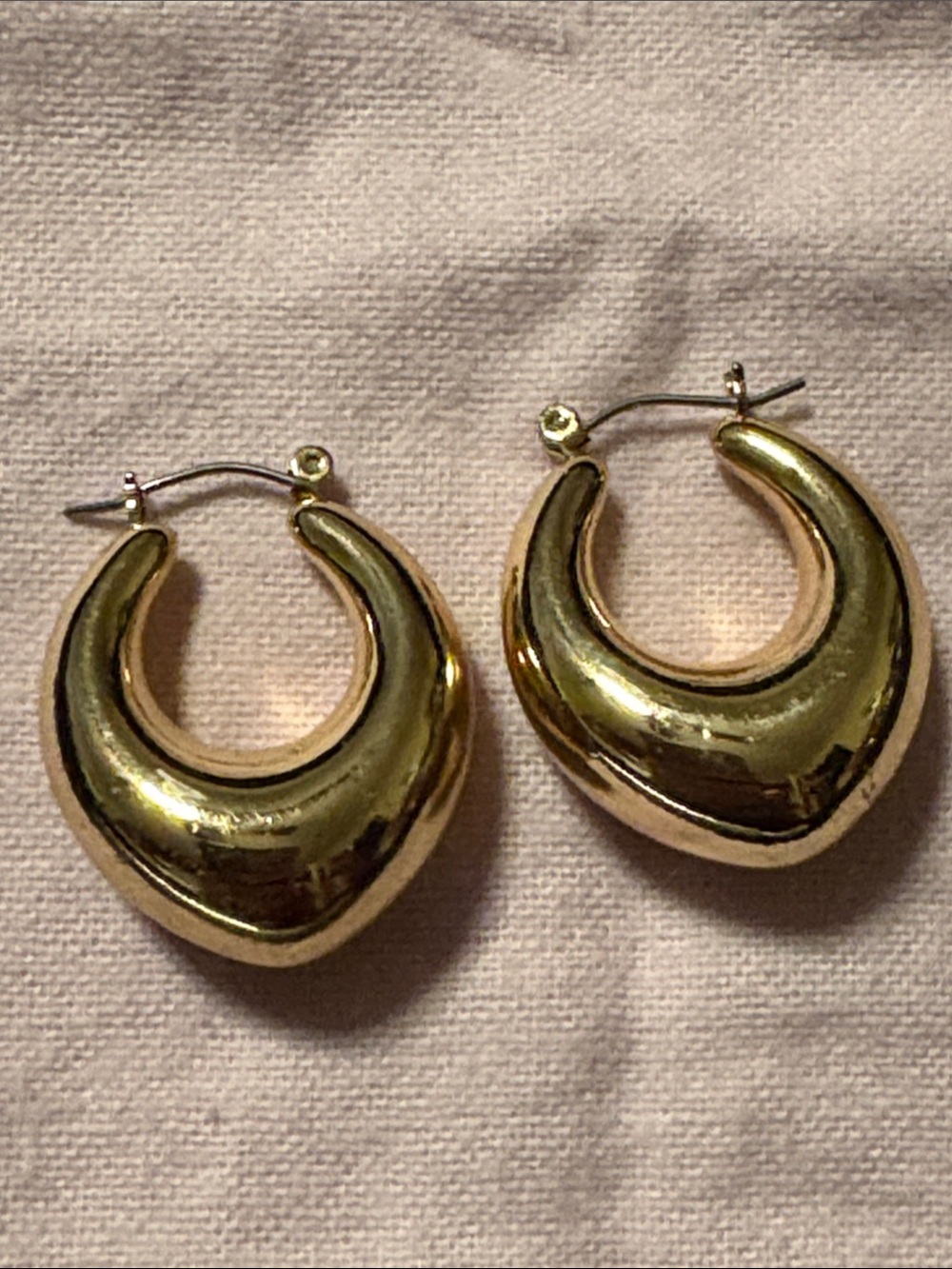 Gold Crescent Hoop Earrings - Women Jewelry